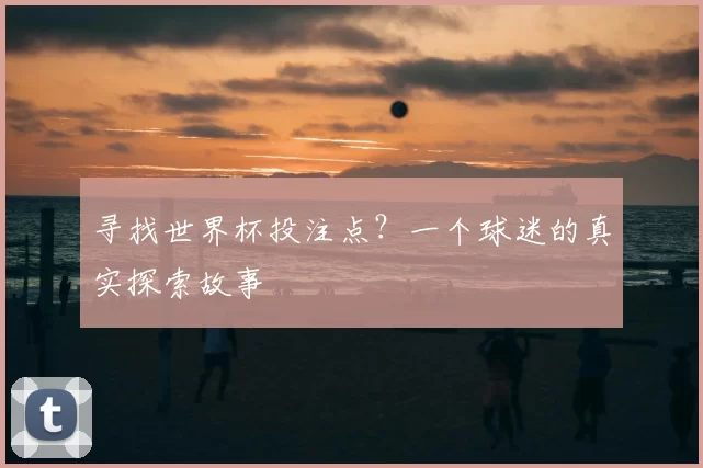 寻找世界杯投注点?一个球迷的真实探索故事