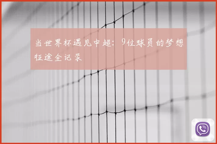 当世界杯遇见中超:9位球员的梦想征途全记录