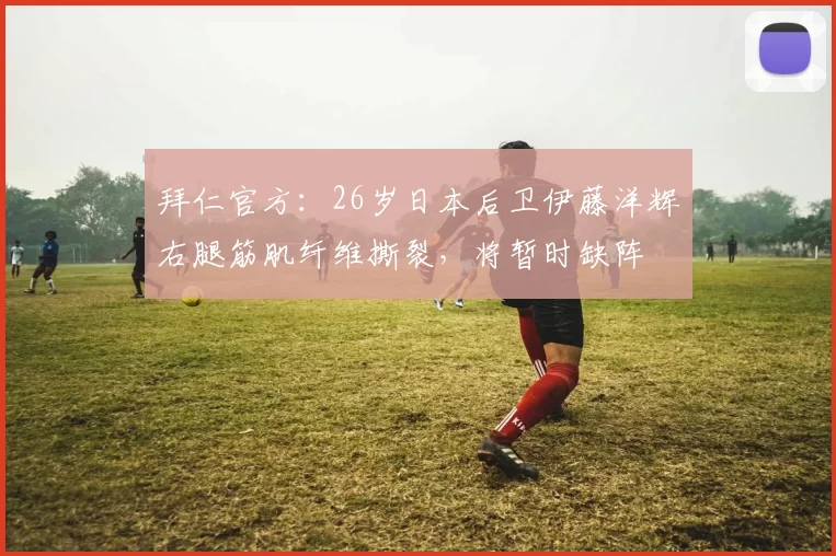 拜仁官方：26岁日本后卫伊藤洋辉右腿筋肌纤维撕裂，将暂时缺阵